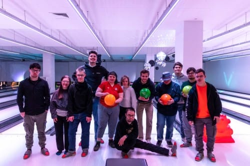 Gruppenfoto der Gruppe Gästeliste einsmehr beim Bowling